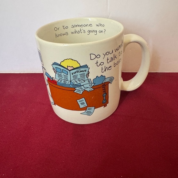 RUSS “Do You Want To Talk To The Boss?” Coffee Mug In EUC Great Gift ! - Picture 1 of 9
